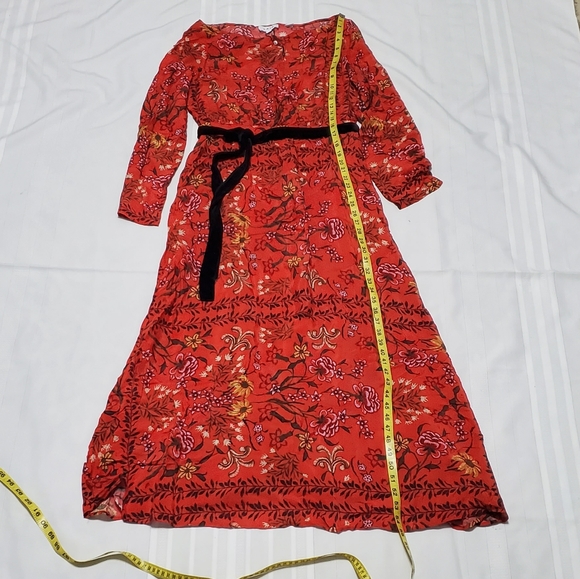 LAIA Roberta Red Floral Maxi Dress Anthropologie - Picture 5 of 11